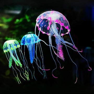 Méduse vive en silicone rougeoyante
