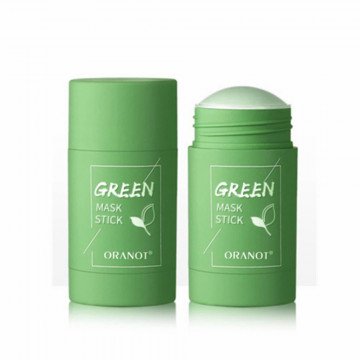 Mascarilla de barro de té verde para el cuidado facial, limpieza profunda, acné de espinillas